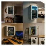 Extralink Armario Rackmount 4U de 600x600 en color gris, adecuado para montaje en la pared. SKU EX.8543.