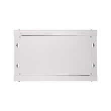 Vista del Extralink Armario rackmount de 6U tamaño 600x450 en color gris, ideal para montaje en la pared. SKU: EX.8550