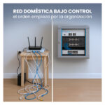 Vista del Extralink Armario rackmount de 6U tamaño 600x450 en color gris, ideal para montaje en la pared. SKU: EX.8550