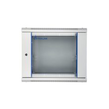 Armario rackmount Extralink de 9U con dimensiones de 600x450 mm en color gris para montaje en la pared. SKU EX.8574
