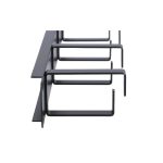 Organizador de cable 1U Extralink en color negro con SKU EX.8680, ideal para mantener cables ordenados y accesibles.