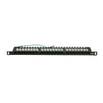 Extralink Patchpanel CAT6 UTP de 24 puertos y 0.5U, ideal para gestión de cableado en redes, SKU EX.9663