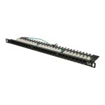 Extralink Patchpanel CAT6 UTP de 24 puertos y 0.5U, ideal para gestión de cableado en redes, SKU EX.9663