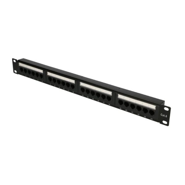 Extralink Patchpanel CAT6 UTP V2 de 24 puertos, SKU EX.9816, perfecto para redes de alta velocidad