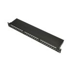 Panel de parcheo Extralink CAT5E STP V2 con 24 puertos, modelo EX.9823, ideal para conexiones de red seguras