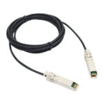 Cable de fibra óptica e InfiniBand SFP+ de 5 metros de Extreme Networks, color negro, ideal para conexiones de alta velocidad. SKU 10306.