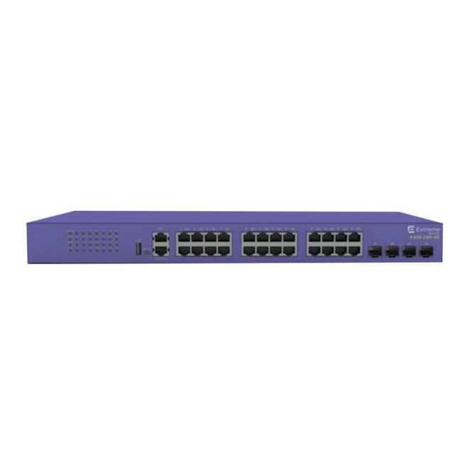 Extreme networks ExtremeSwitching X435 Gestionado Gigabit Ethernet (10/100/1000) Energía sobre Ethernet (PoE) Violeta 2 Switch Gestionado PoE Extreme networks ExtremeSwitching X435 en uso