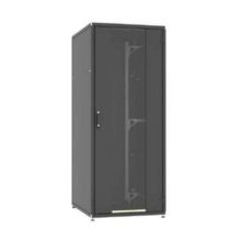 Fibrain SRS-24-8/8-S04-B, armario rack 24U, bastidor independiente, color negro con puertas perforadas para mejor ventilación.