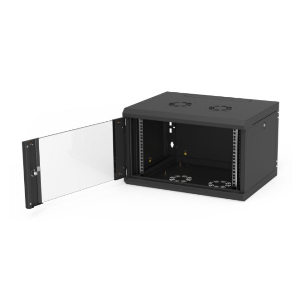 Fibrain SWC-18-600-S04-B, armario rack de 18 unidades, bastidor de pared color negro