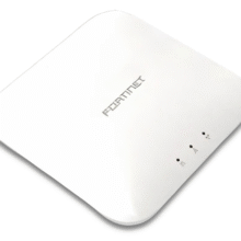 Fortinet FortiAP-241K Indoor Wireless Access Point featuring Wi-Fi 7 tri-band 2.4/5/6GHz with 2+2+2 streams, 4 radios, PoE injector capability and multiple RJ45 ports. SKU: FAP-241K-E