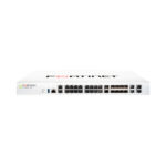 Imagen del Fortinet FortiGate-100F con 22 puertos GE, 4 puertos SFP, 2x 10G SFP+ FortiLinks y redundancia de fuentes de alimentación. SKU: FG-100F-HA