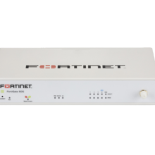 Imagen del firewall Fortinet FortiGate-50G-DSL con 5 puertos GE RJ45, incluyendo 4 puertos internos y 1 puerto WAN, SKU FG-50G-DSL