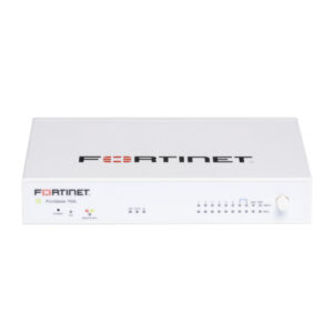 Vista del Fortinet FortiGate 70G, un potente cortafuegos de escritorio que ofrece 10 Gbit/s de velocidad, SKU FG-70G