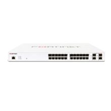 Imagen del Fortinet FS-124E-POE switch gestionado L2 Gigabit Ethernet (10/100/1000) con Energía sobre Ethernet (PoE), SKU FORTISWITCH-124E-POE, en color blanco y formato 1U