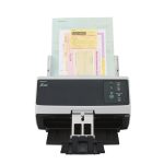 Escáner Ricoh FI-8150 con alimentador automático de documentos (ADF) y alimentación manual, resolución de 600 x 600 DPI, para A4 en color negro y gris. SKU PA03810-B101.