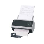 Escáner Ricoh FI-8150 con alimentador automático de documentos (ADF) y alimentación manual, resolución de 600 x 600 DPI, para A4 en color negro y gris. SKU PA03810-B101.