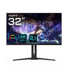 Pantalla para PC Gigabyte AORUS FO32U2P de 31.5 pulgadas con resolución 3840 x 2160 Pixeles 4K Ultra HD, en color negro. SKU: AORUS FO32U2P