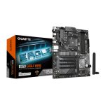 Gigabyte B550 Eagle WIFI6 Placa Base compatible con procesadores AMD Ryzen serie 5000, VRM de 10+3+1 fases, soporte para DDR4 3200 MHz, dos ranuras PCIe, conectividad LAN 1GbE y WIFI 6, y puertos USB 3.2 Gen 2. SKU: B550 EAGLE WIFI6