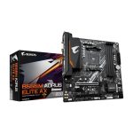 GIGABYTE B550M AORUS ELITE AX Placa base compatible con AMD Ryzen 5000, VRM de 5+3 fases, hasta 4733 MHz DDR4, PCIe 4.0 y 3.0, LAN 1GbE, USB 3.2 Gen 1, y Wi-Fi 6E, SKU B550M AORUS ELITE AX