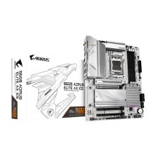 Placa base GIGABYTE B650 AORUS ELITE AX ICE compatible con procesadores AMD Ryzen 9000, VRM digital de 12+2+2 fases, DDR5 hasta 8000 MHz (OC), Wi-Fi 6E, SKU: B650 A ELITE AX ICE