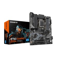 Placa base GIGABYTE B760 GAMING X DDR4 compatible con CPUs Intel Core de 14ª generación, cuenta con VRM digital de 8+1+1 fases, soporta hasta 5333MHz DDR4 OC, 3xPCIe 4.0 M.2, LAN 2.5GbE, USB 3.2 Gen 2. SKU: B760 GAMING X DDR4