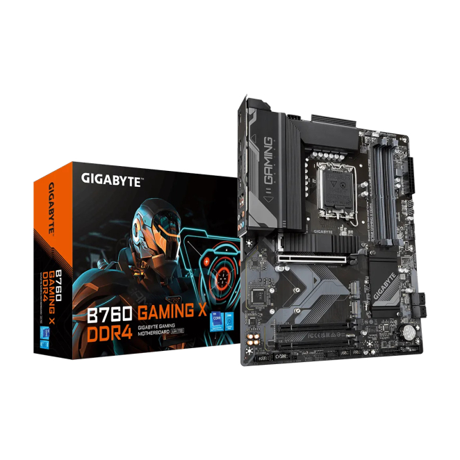 GIGABYTE B760 GAMING X placa base con soporte para Intel Core 14ª generación y VRM digital Placa base GIGABYTE B760 GAMING X DDR4 compatible con CPUs Intel Core de 14ª generación, cuenta con VRM digital de 8+1+1 fases, soporta hasta 5333MHz DDR4 OC, 3xPCIe 4.0 M.2, LAN 2.5GbE, USB 3.2 Gen 2. SKU: B760 GAMING X DDR4