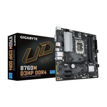 Gigabyte B760M D3HP DDR4 placa base compatible con CPUs Intel Core 14ª generación, VRM digital de 4+1+1 fases, hasta 5333MHz DDR4, 2xPCIe 4.0 M.2, GbE LAN, USB 3.2 Gen1 - SKU B760M D3HP DDR4