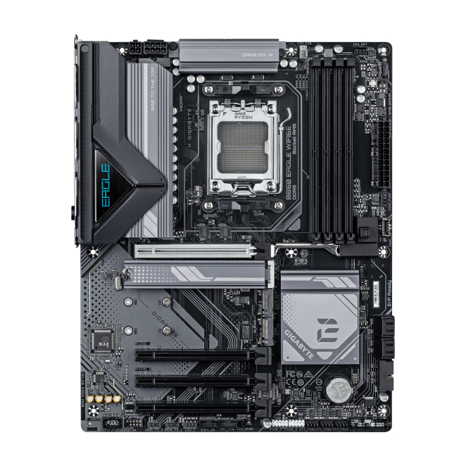 GIGABYTE B850 EAGLE WIFI6E Placa Base - Procesadores AMD Ryzen Serie 9000, VRM digital de 8+2+2 fases, hasta 8200MHz DDR5 (OC), 1xPCIe 5.0 + 2xPCIe 4.0 M.2, LAN GbE, WIFI 6E, USB 3.2 Gen 2 2 GIGABYTE B850 EAGLE WIFI6E Placa Base Conectividad