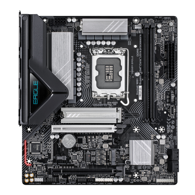 GIGABYTE B860M EAGLE Placa base - CPUs Intel Core Ultra, VRM de 6+1+2+1 fases, hasta 9066MHz DDR5, 1xPCIe 5.0 + 1xPCIe 4.0 M.2, LAN 2,5 GbE, USB 3.2 Gen 1 2 GIGABYTE B860M EAGLE - características