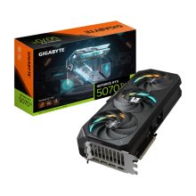 Tarjeta gráfica GIGABYTE GeForce RTX 5070 Ti GAMING OC con 16GB GDDR7, 256 bits, PCI-E 5.0, frecuencia de reloj de 2588 MHz, 3 puertos DP 2.1a, 1 puerto HDMI 2.1b, tecnología NVIDIA DLSS 4, SKU GV-N507TGAMING OC-16GD