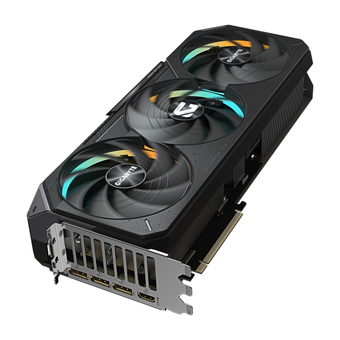 GIGABYTE GeForce RTX 5070 Ti GAMING OC 16G Tarjeta Gráfica - 16GB GDDR7, 256 bits, PCI-E 5.0, 2588 MHz Core Clock, 3 x DP 2.1a, 1 x HDMI 2.1b, NVIDIA DLSS 4, GV-N507TGAMING OC-16GD 4 Vista lateral GIGABYTE GeForce RTX 5070 Ti GAMING OC 16G