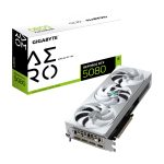 Tarjeta gráfica GIGABYTE GeForce RTX 5080 AERO OC SFF 16GB con memoria GDDR7, 256 bits, PCI-E 5.0, 2730MHz Core Clock y múltiples puertos de video. SKU: GV-N5080AERO OC-16GD