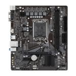 Imagen de la placa base GIGABYTE H610M H V2 compatible con procesadores Intel Core 14th gen, 4+1+1 Hybrid Digital VRM, hasta 5600MHz DDR5, 1xPCIe 3.0 M.2, LAN GbE, USB 3.2 Gen 1. SKU: H610M H V2