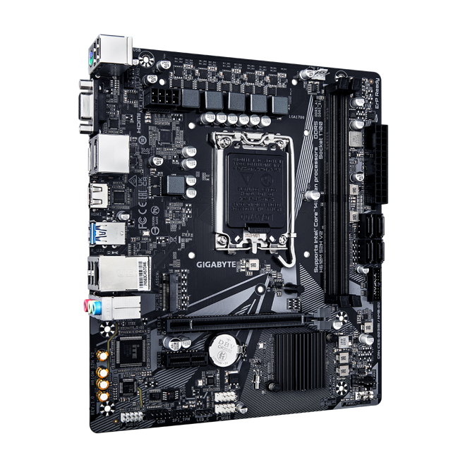 GIGABYTE H610M S2H V2 Placa base - Soporta CPUs Intel Core de 14ª generación, 4+1+1 Fases Híbridas VRM Digital, hasta 5600MHz DDR5, 1xPCIe 3.0 M.2, GbE LAN, USB 3.2 Gen 1 3 GIGABYTE H610M S2H V2 - Ideal para gaming y trabajo