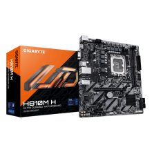 Imagen de la placa base GIGABYTE H810M H, compatible con procesadores Intel Core Ultra Serie 2, VRM de 4+1+2 fases, DDR5 hasta 6400 MHz, 1xPCIe 4.0 M.2, LAN 1GbE y USB 3.2 Gen 1. SKU H810M H