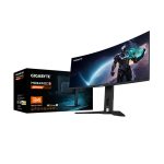 Monitor de juegos curvo OLED WQHD GIGABYTE de 34 pulgadas, resolución 3440 x 1440, frecuencia 240Hz, tiempo de respuesta 0.03ms, modelo MO34WQC2