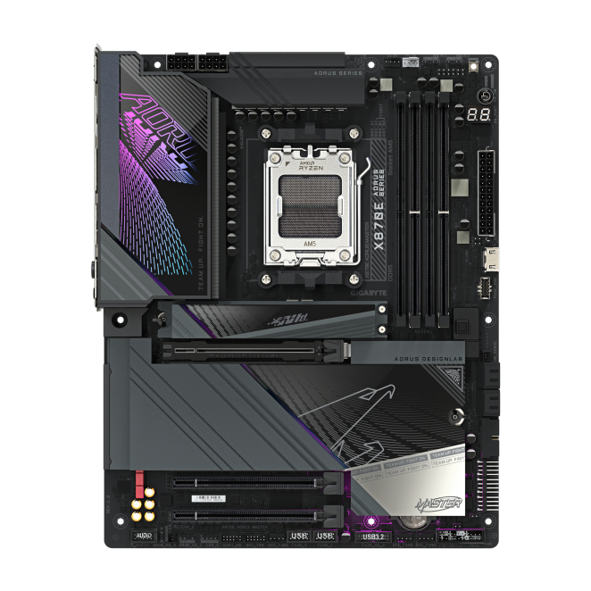 GIGABYTE X870E AORUS MASTER Placa Base - Compatible con CPUs AMD Ryzen 9000, 16+2+2 fases VRM digitales, hasta 8600MHz DDR5 (OC), 3xPCIe 5.0 + 1xPCIe 4.0, Wi-Fi 7, LAN 5GbE, USB 4 2 GIGABYTE X870E AORUS MASTER Ventajas