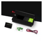Green Cell INV23 adaptador e inversor de corriente Auto 1000W en color negro, ideal para convertir energía en vehículos