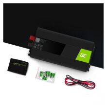 Green Cell INV25 adaptador e inversor de corriente para auto con 1500 W de potencia en color negro