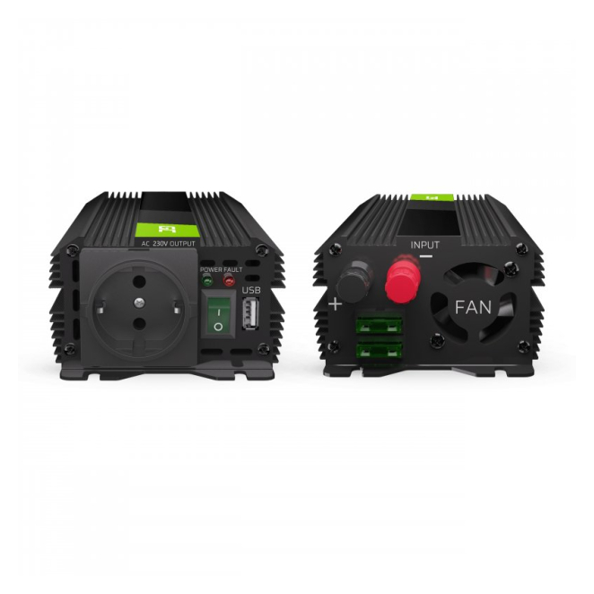 Green Cell INVGC03 adaptador e inversor de corriente Auto 500 W Negro 1 Green Cell INVGC03 adaptador e inversor de corriente Auto 500W Negro