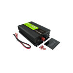 Green Cell PowerInverter LCD 12V 2000W/4000W, automotive inverter with clean sine wave and display, black. SKU: INVGC12P2000LCD