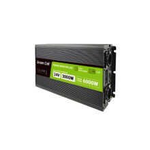 Green Cell Przetwornica napicia PowerInverter LCD 24V 3000W/60000W, Przetwornica samochodowa z wywietlaczem, inversor de corriente Auto negro - SKU: INVGC24P3000LCD