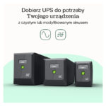 Green Cell sistema de alimentación ininterrumpida UPS Línea interactiva con 0,85 kVA, 480 W y 2 salidas AC. SKU: UPSLM480