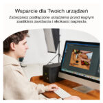 Imagen del sistema de alimentación ininterrumpida Green Cell, modelo UPS interactivo de 1 kVA y 600 W, con 4 salidas AC. SKU: UPSLM600