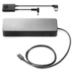 Adaptador Dock HP modelo 2NA11AA#AC3, con conexión alámbrica USB 3.2 Gen 1 Type-A en color negro