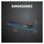 Teclado inalámbrico HP modelo dual 975 con diseño ergonómico y SKU 3Z726AA#ABB