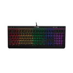 Teclado gaming HyperX Alloy Core RGB con distribución de EE. UU. y SKU 4P4F5AA#ABA, presentado con iluminación personalizable y diseño robusto para jugadores.