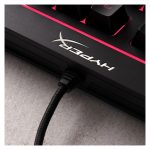 Teclado gaming HyperX Alloy Core RGB con distribución de EE. UU. y SKU 4P4F5AA#ABA, presentado con iluminación personalizable y diseño robusto para jugadores.