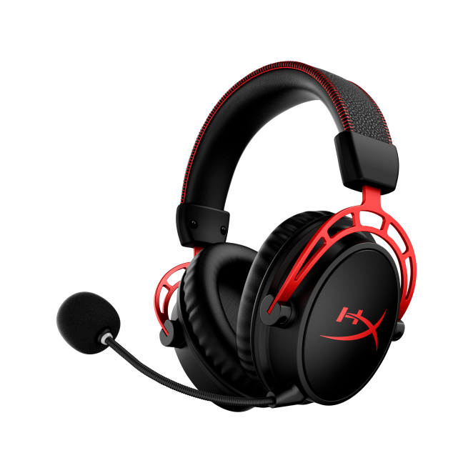 HyperX Cloud Alpha inalámbricos para gaming en negro y rojo Auriculares inalámbricos HyperX Cloud Alpha en color negro y rojo, ideales para gaming con sonido envolvente. SKU 4P5D4AA.