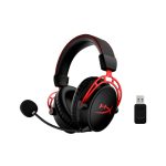 Auriculares inalámbricos HyperX Cloud Alpha en color negro y rojo, ideales para gaming con sonido envolvente. SKU 4P5D4AA.